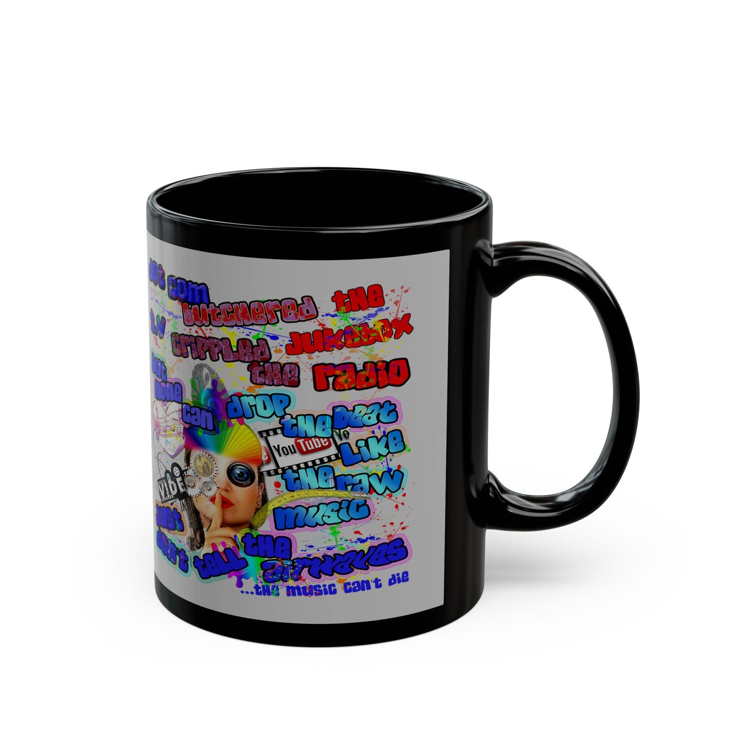 drop the beat - Black Mug (light grey)