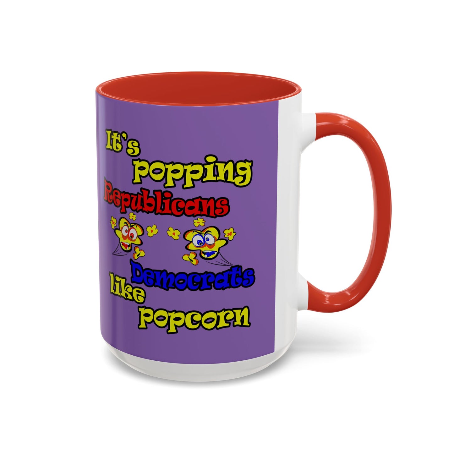 popping like popcorn - Accent Mug (light purple)