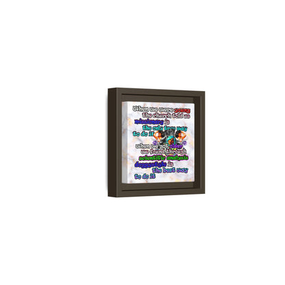 doggystyle - framed canvas art (white marble)