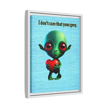 I don't care that your grey - framed canvas art (faded blue)