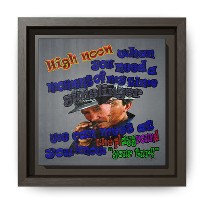 high noon - framed canvas art (grey-light grey)