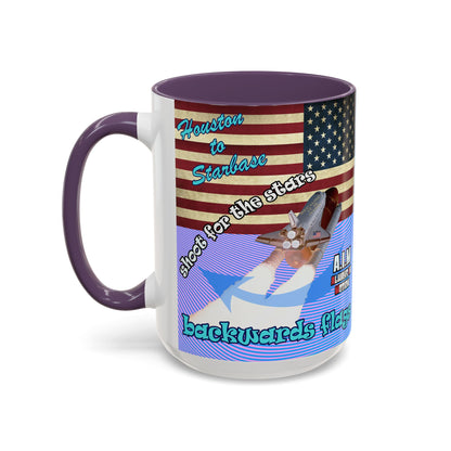 shoot for the stars - Accent Mug (light blue-purple wave)