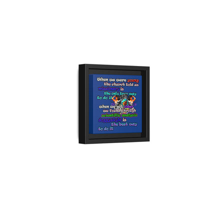 doggystyle - framed canvas art (dark blue)