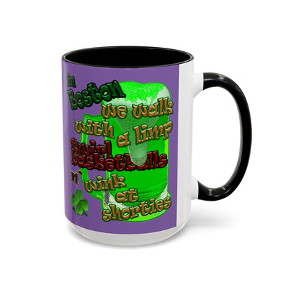 celtics logo - Accent Mug (light purple)