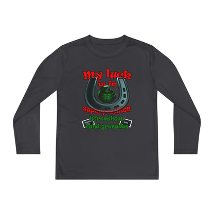 my luck - Youth Long Sleeve Competitor Tee