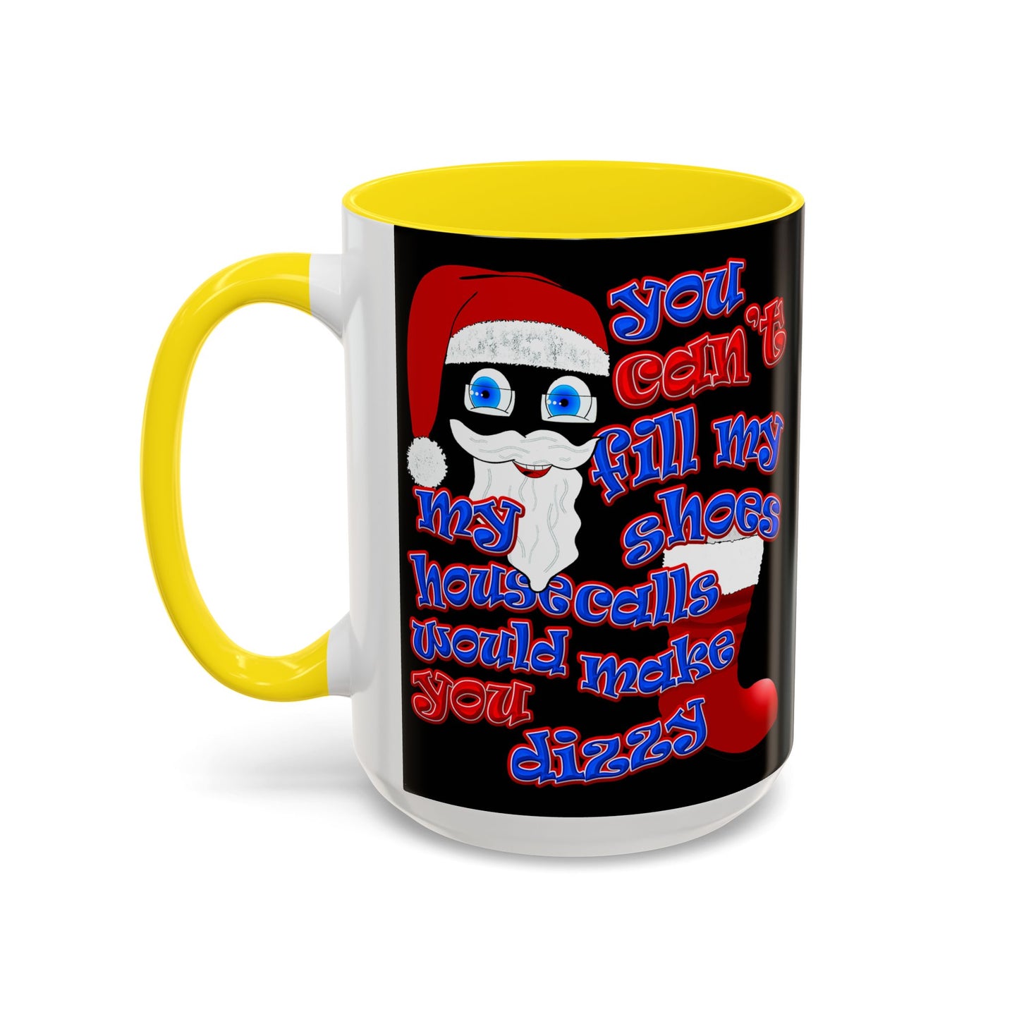 santa's shoes - Accent Mug (black)