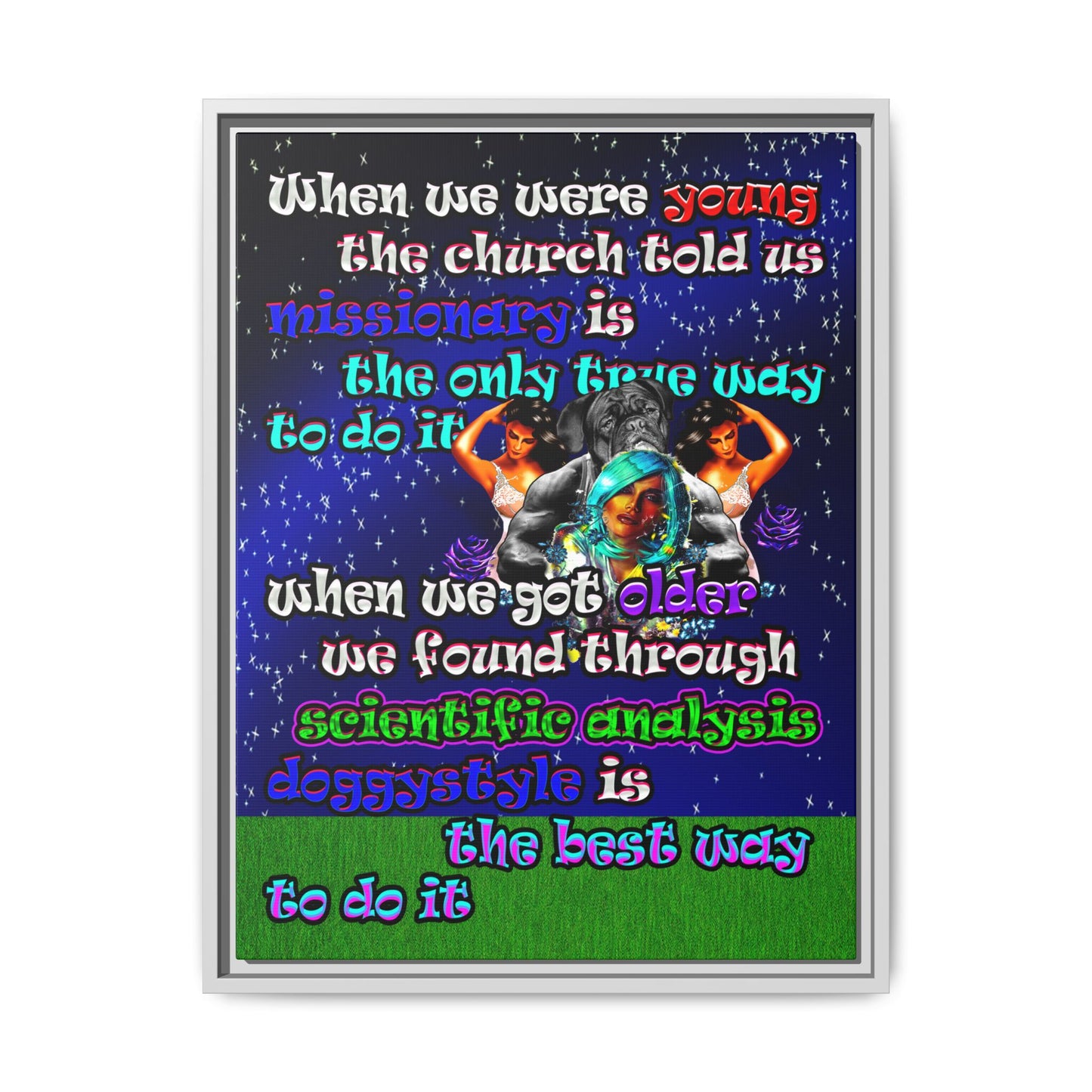 doggystyle - framed canvas art ('snoops' background)