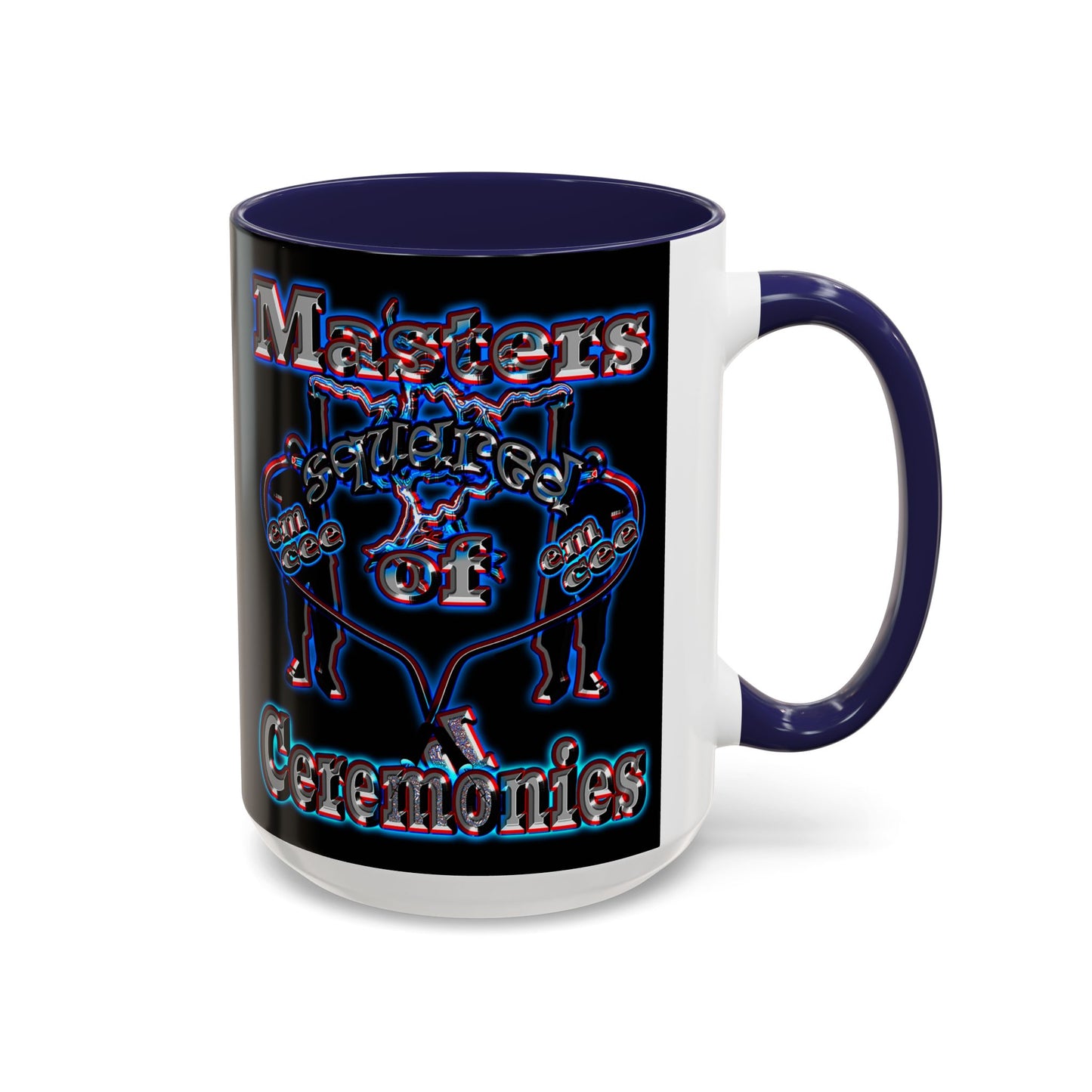 em cee squared - Accent Mug (black)