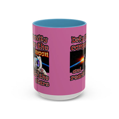 defy conquer reach - Accent Mug (light pink)
