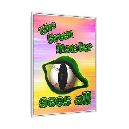 green monster - framed canvas art (color blur)