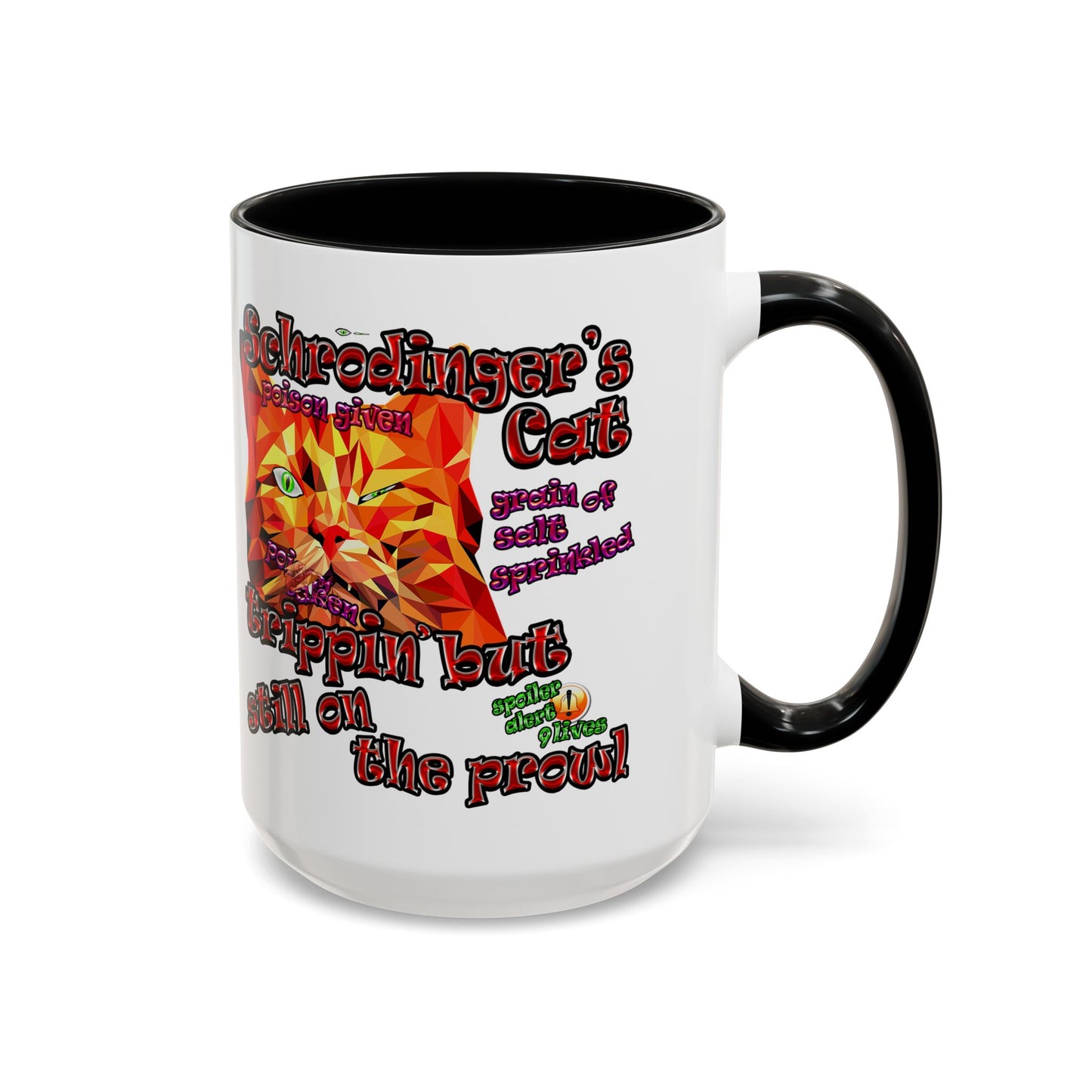 schrodinger's cat - Accent Mug (white)