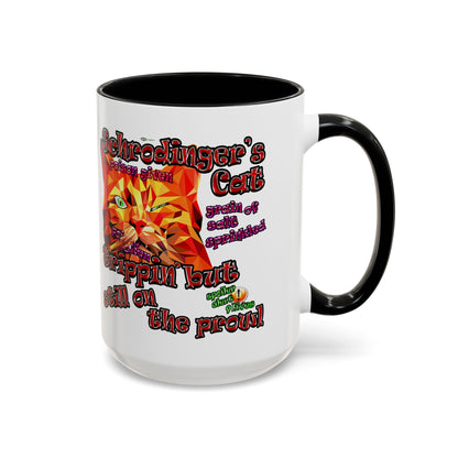 schrodinger's cat - Accent Mug (white)