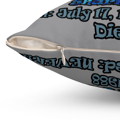 shark week - Spun Polyester Square Pillow - (grey)