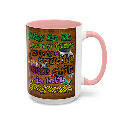the bum's shit - Accent Mug (brown papyrus)