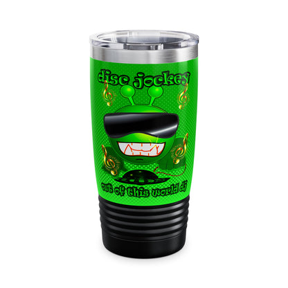 disc jockey - Ringneck Tumbler, 20oz (logo green)