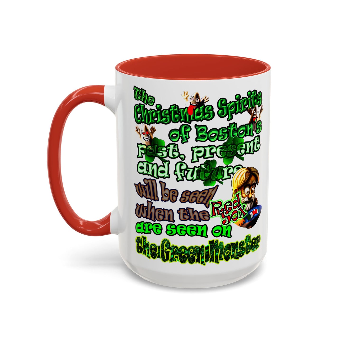 christmas spirits of boston - Accent Mug (white)