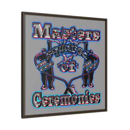 em cee squared - framed canvas art (grey)