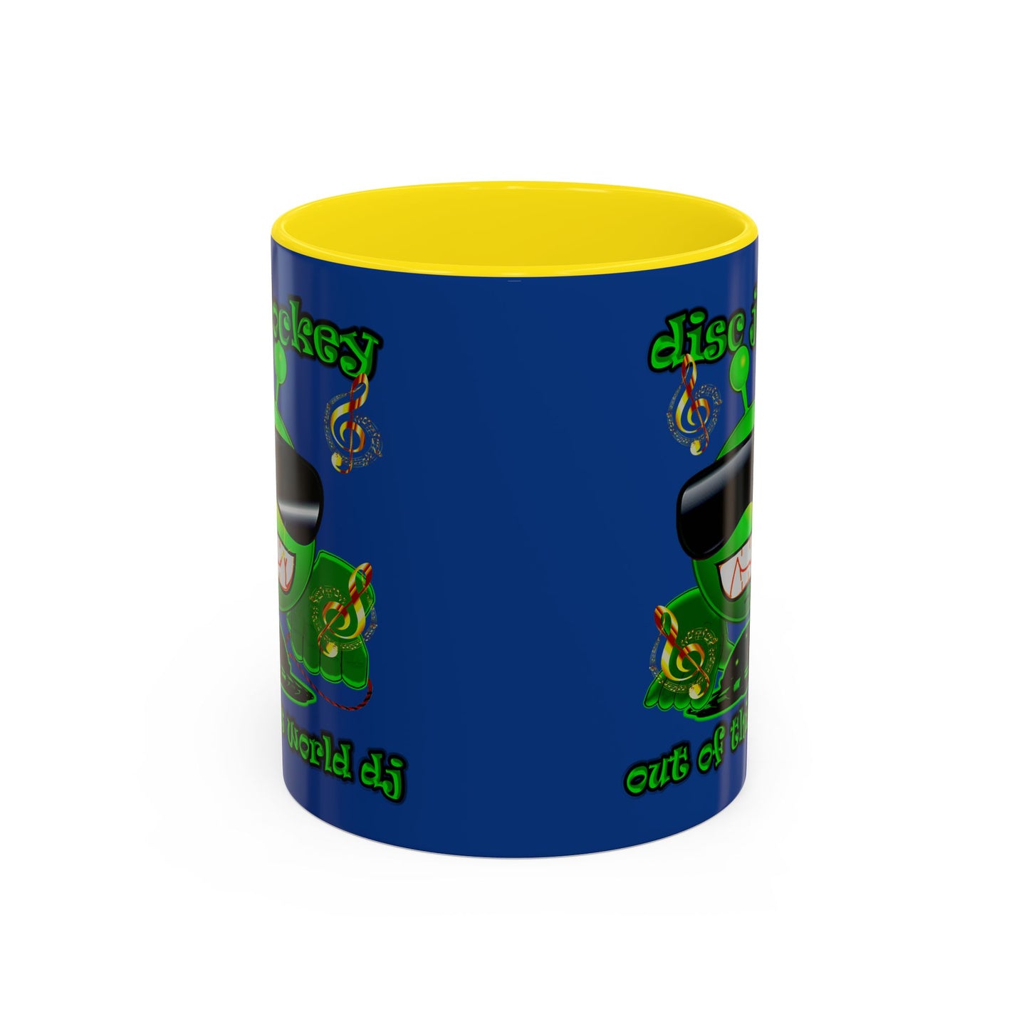 disc jockey - Accent Mug (dark blue)