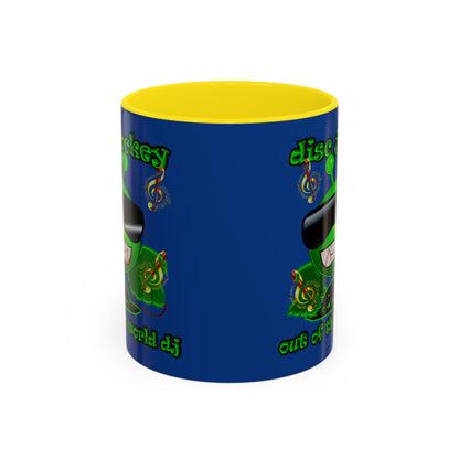 disc jockey - Accent Mug (dark blue)