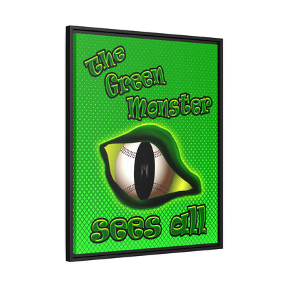 green monster - framed canvas art (logo green)