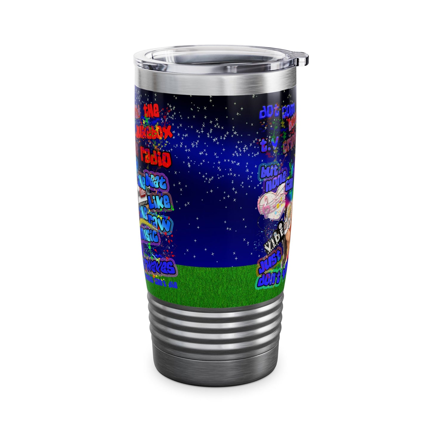 drop the beat - Ringneck Tumbler, 20oz  ('snoops' background)