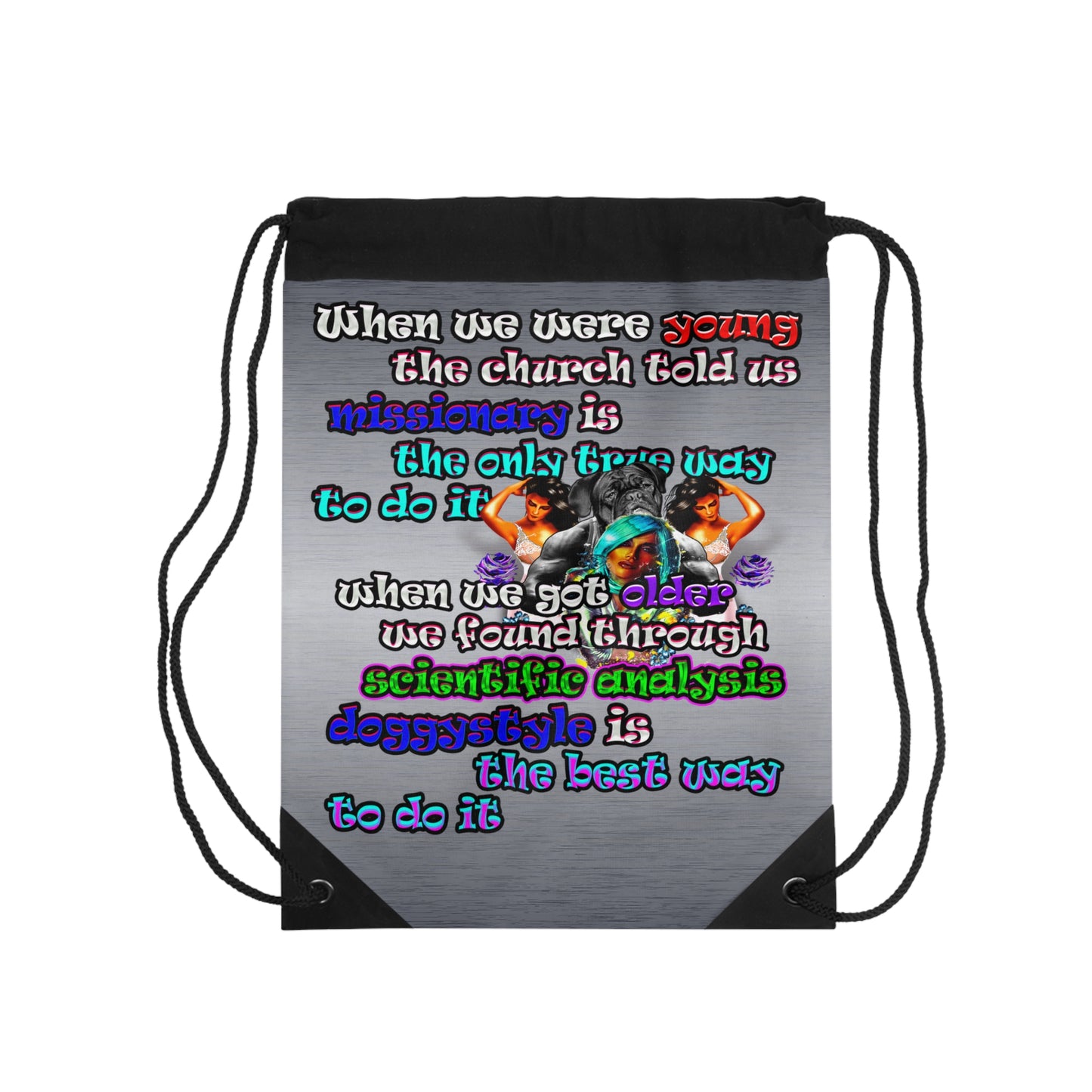 doggystyle - Drawstring Bag (brushed nickel)