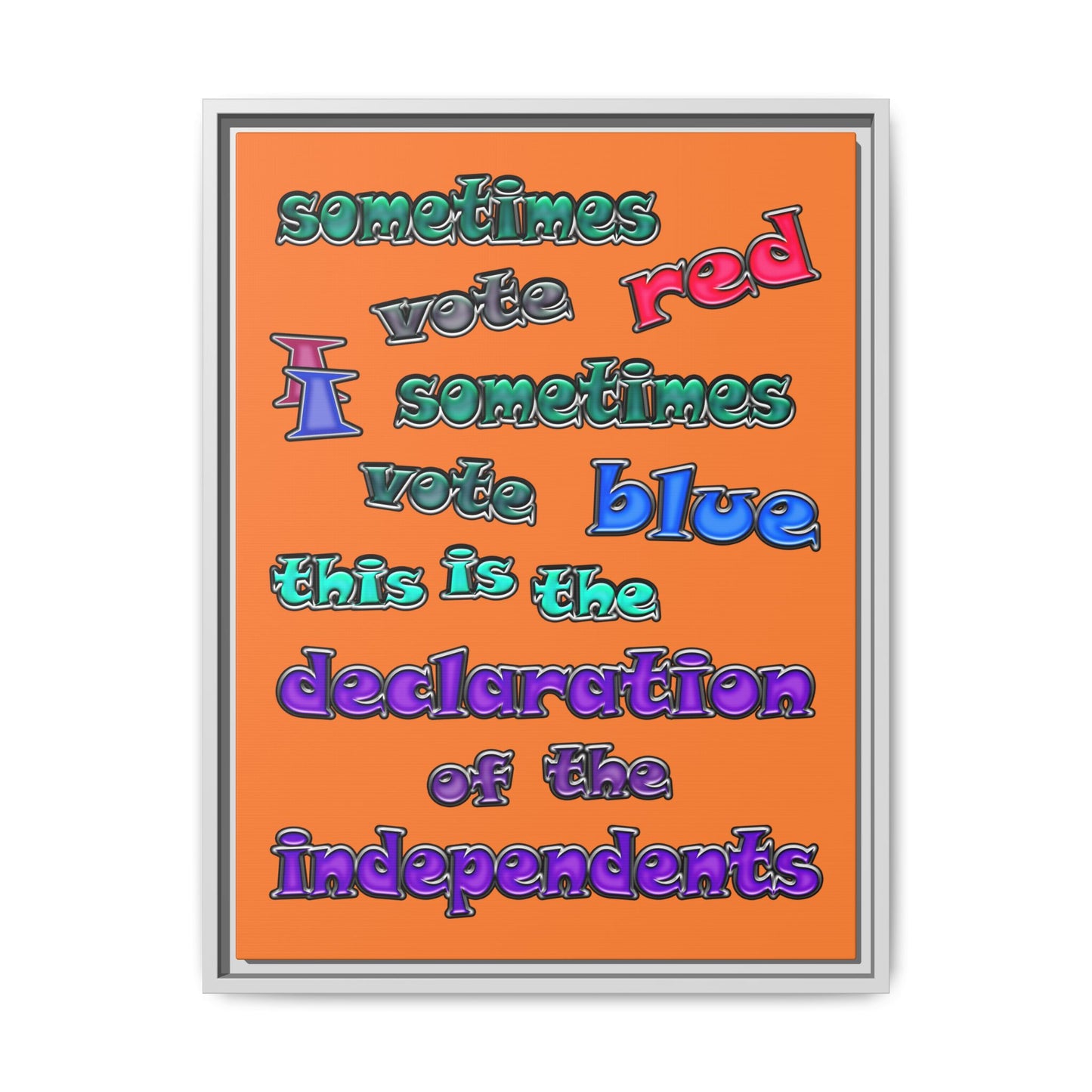 declaration of the independents - framed canvas art (crusta)
