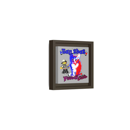 tag that - framed canvas art (light grey)