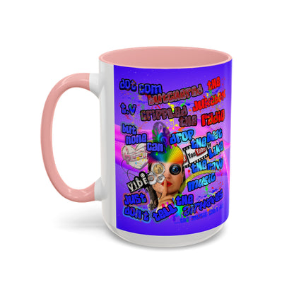 drop the beat - Accent Mug (purple-pink wave)