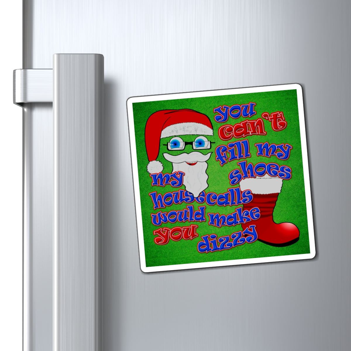 santa's shoes - Magnets - (green turf)