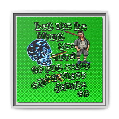 og - framed canvas art (logo green)