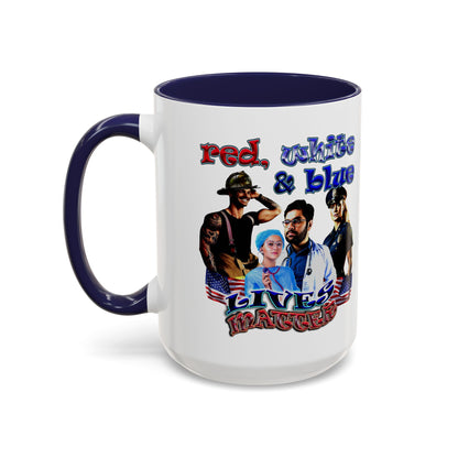 rw&b lives matter - Accent Mug (white)