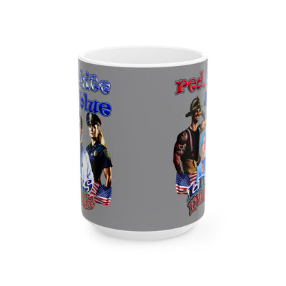 rw&b lives matter - White Mug (grey)