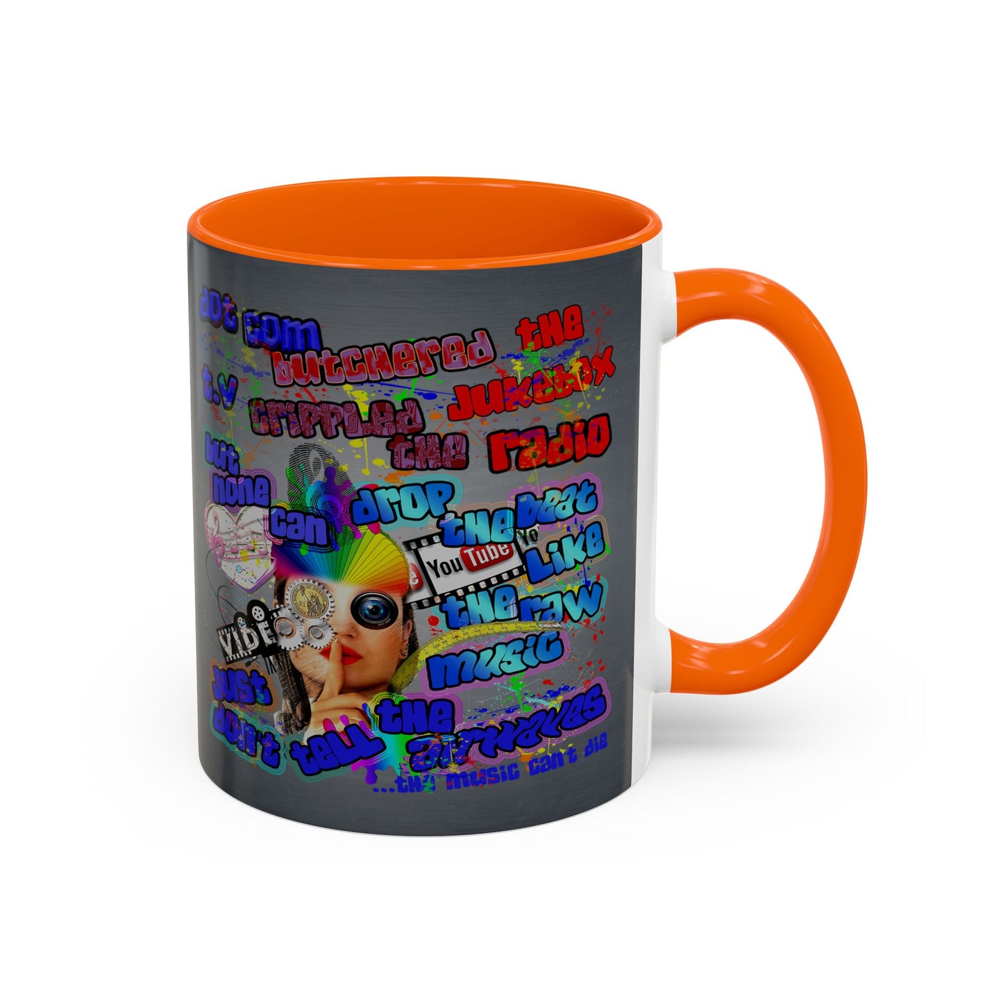 drop the beat - Accent Mug (grey-light grey)