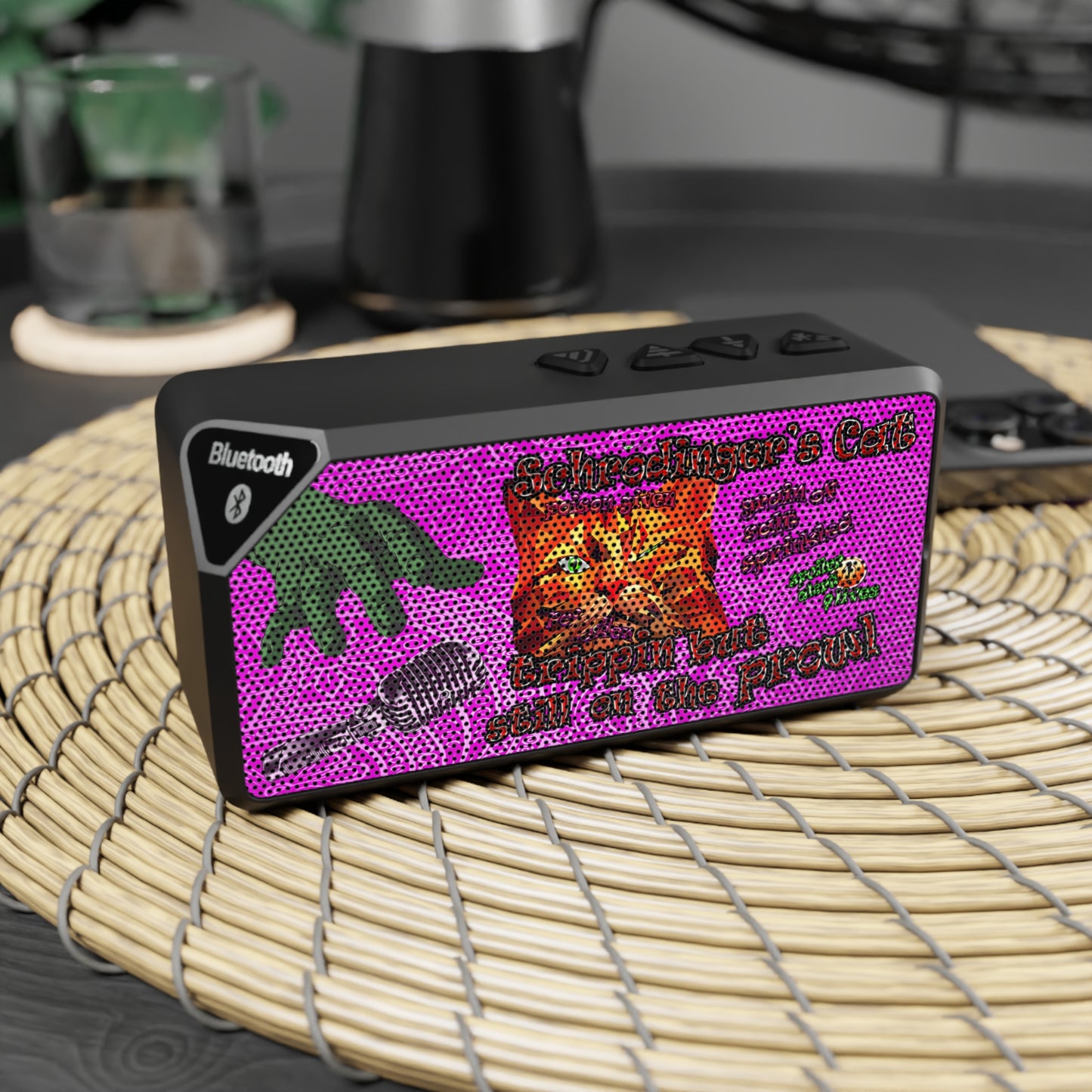 schrodinger's cat - Jabba Bluetooth Speaker (pink swirl)