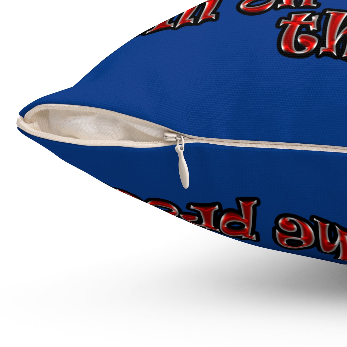 schrodinger's cat - Spun Polyester Square Pillow - (dark blue)