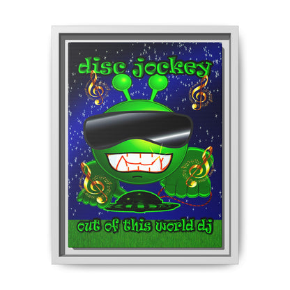 disc jockey - framed canvas art ('snoops' background)