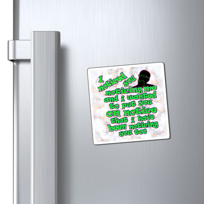 noticed you noticing - Magnets - (white marble)