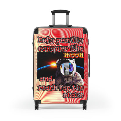 defy conquer reach - Suitcase (yellow-orange wave)