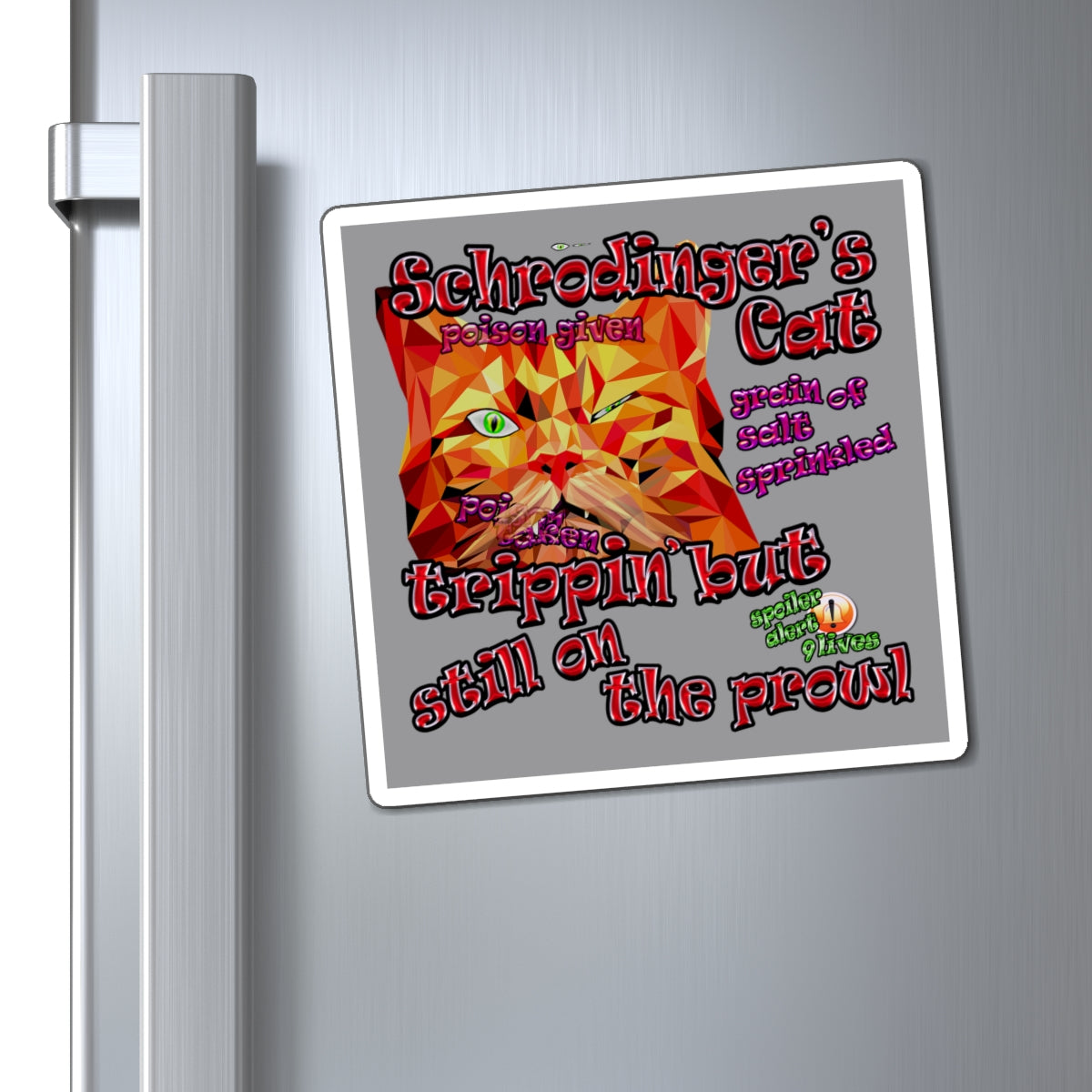 schrodinger's cat - Magnets - (grey)