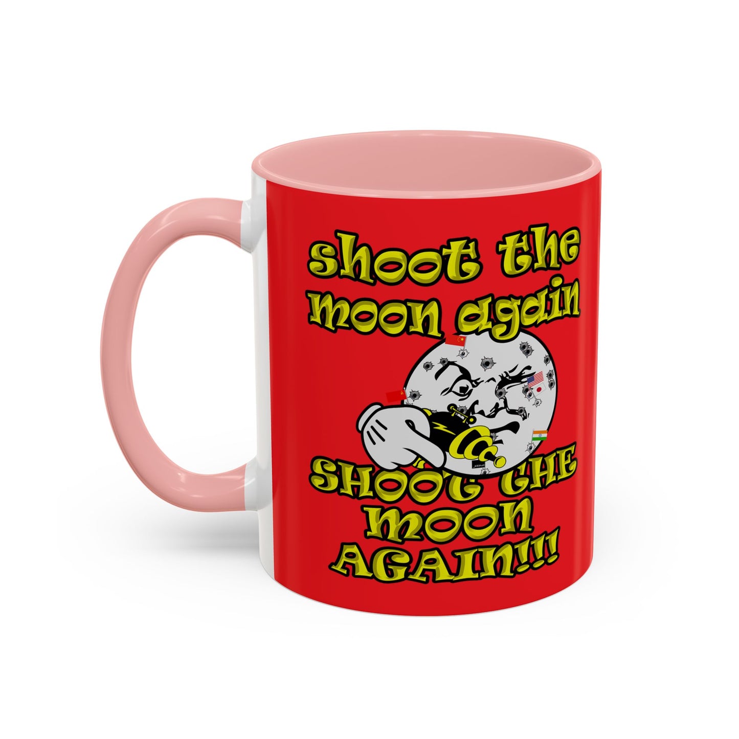 shoot the moon again - Accent Mug (red)