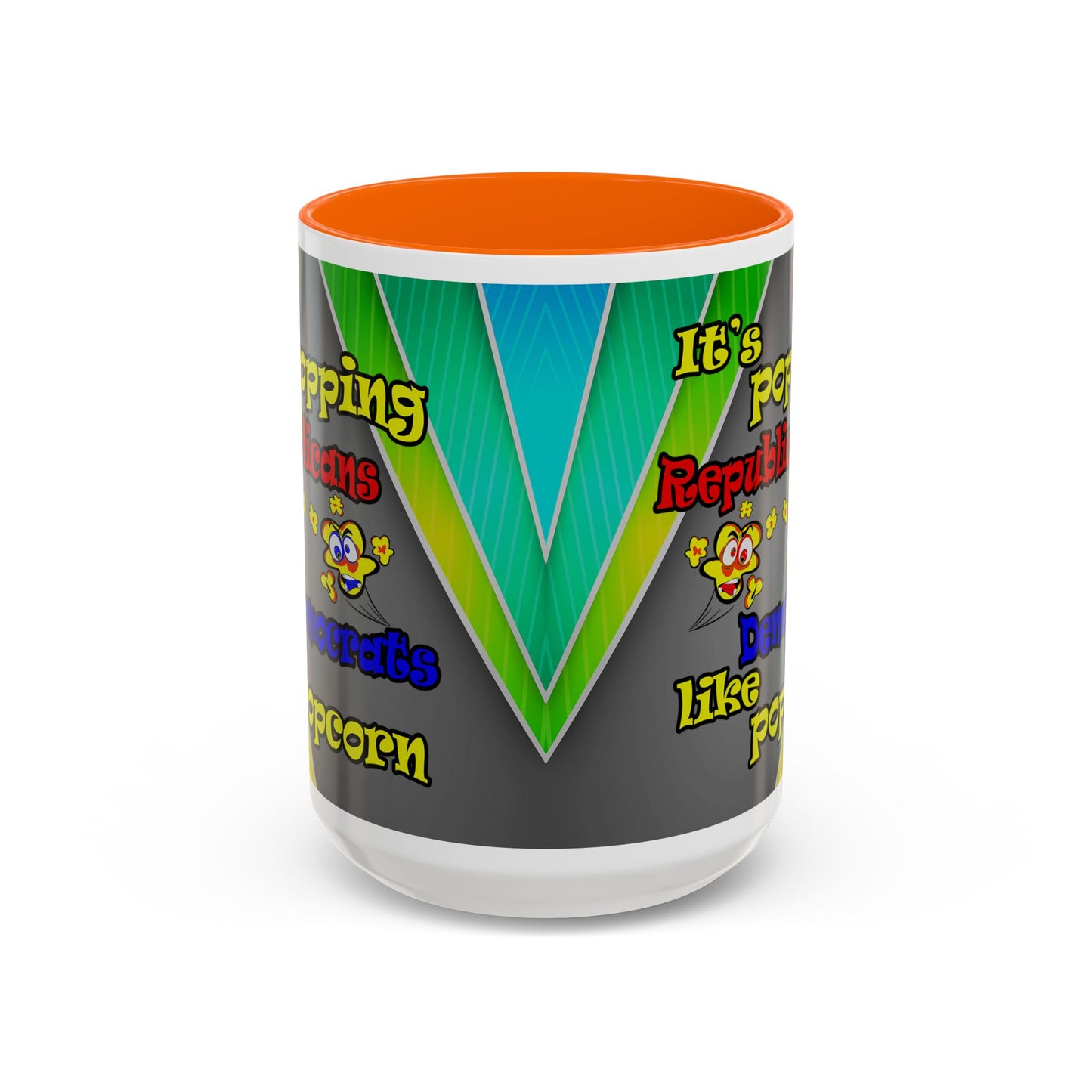 popping like popcorn - Accent Mug (rainbow split)