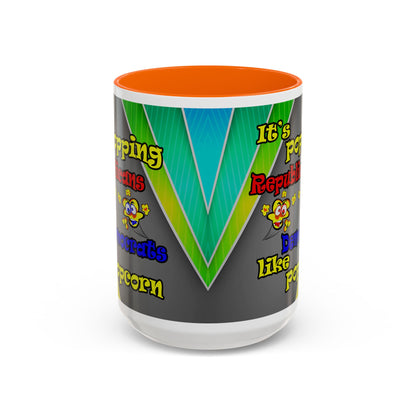popping like popcorn - Accent Mug (rainbow split)