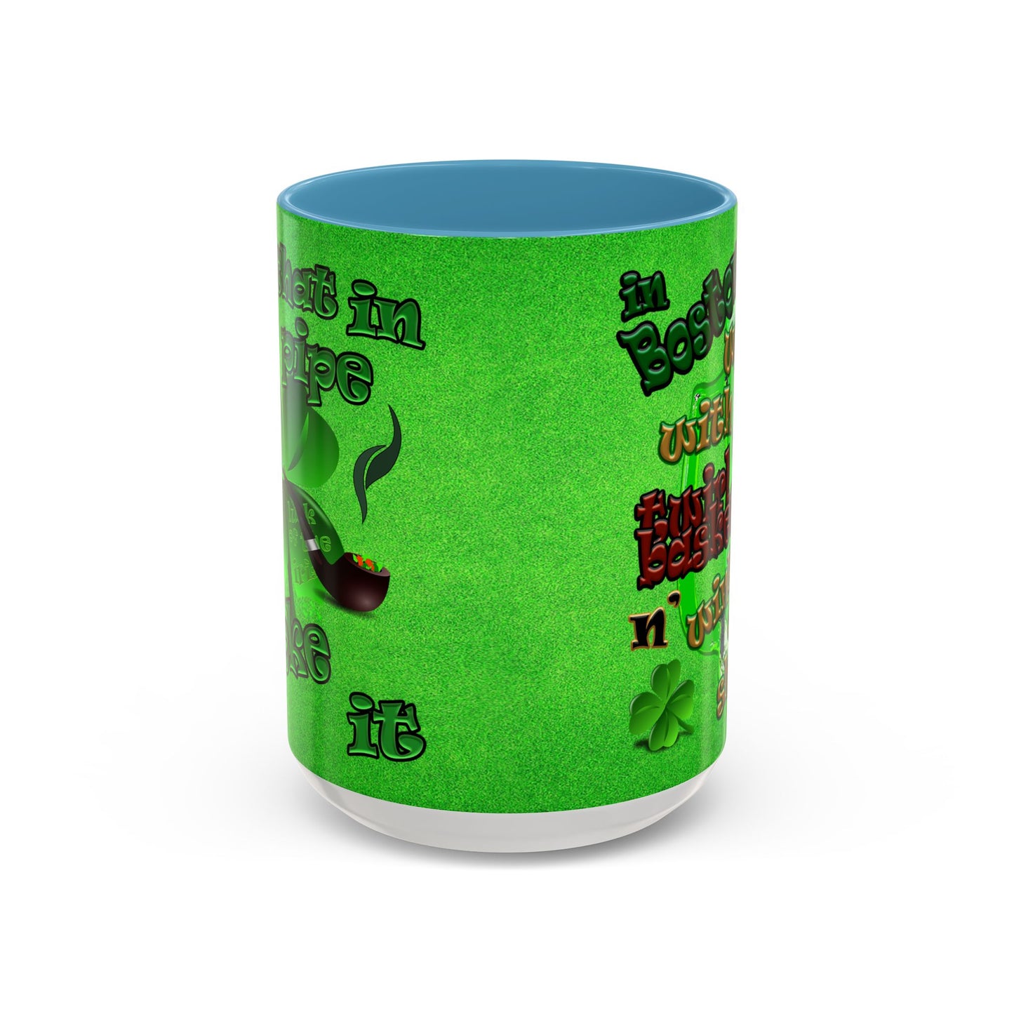 celtics logo - Accent Mug (green turf)