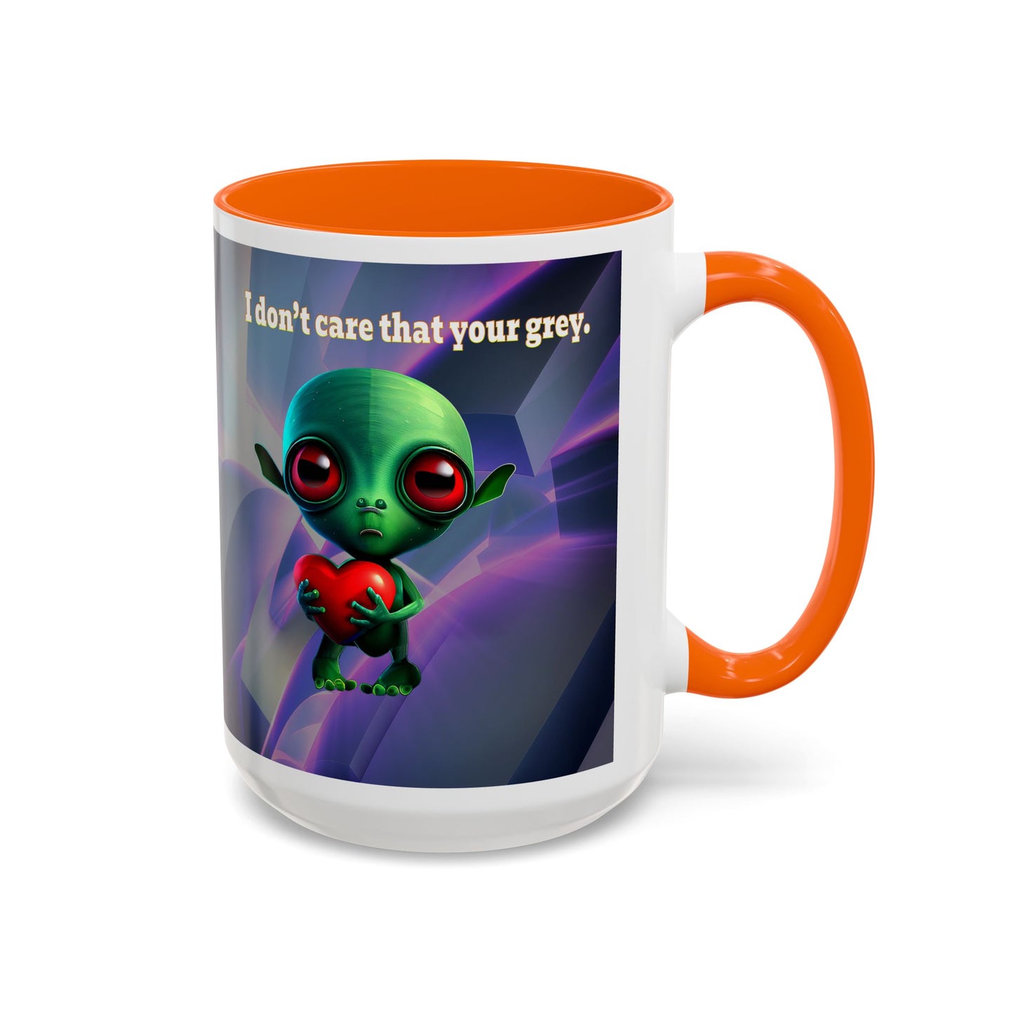 I don't care that your grey - Accent Mug (grey-pink wave)