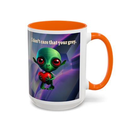 I don't care that your grey - Accent Mug (grey-pink wave)