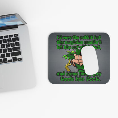 turtle race - Mouse Pad (Rectangle) (grey-light grey)
