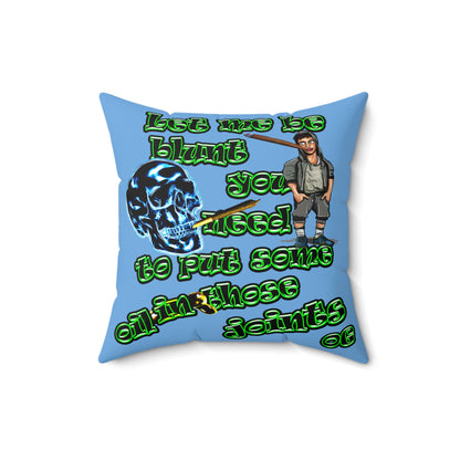 og - Spun Polyester Square Pillow - (light blue)