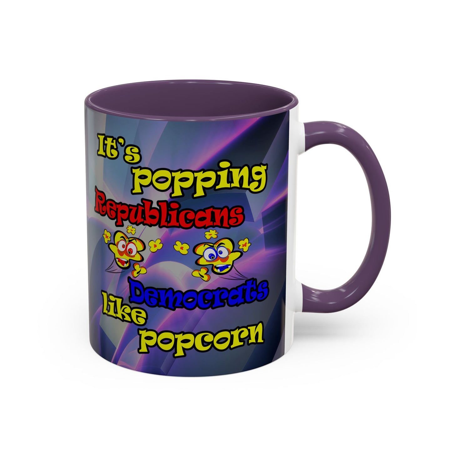 popping like popcorn - Accent Mug (grey-pink wave)