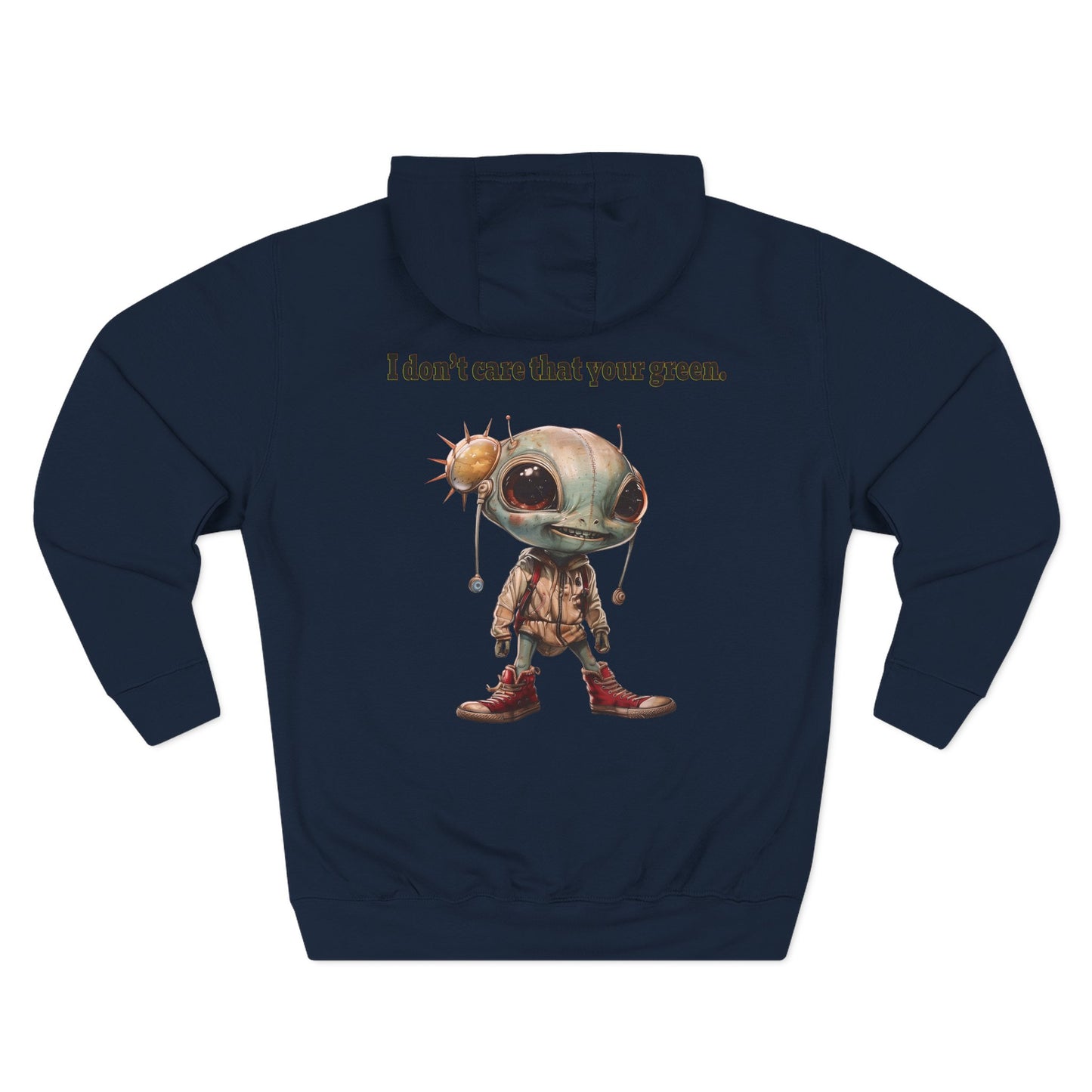 I don't care that your grey - Three-Panel Fleece Hoodie